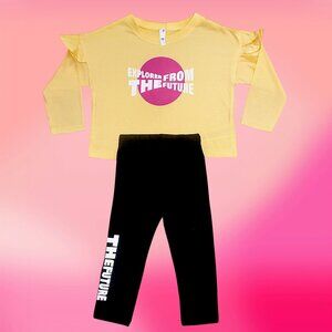 Explorer from the Future Girls Outfit | Trendy Slogan Top and Leggings
